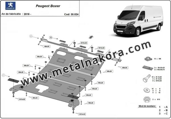 Предпазна кора за двигател и скоростна кутия Peugeot Boxer 3