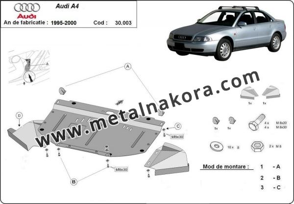 Предпазна кора за двигател, радиатор и предна броня Audi A4 B5 3