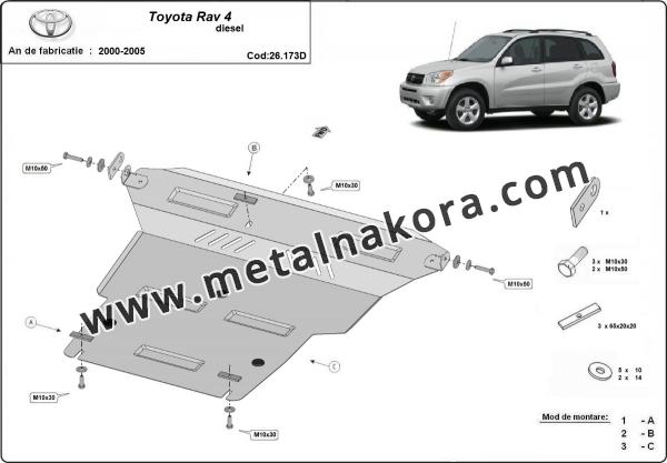 Предпазна кора за двигател и скоростна кутия Toyota Rav4 Diesel 3