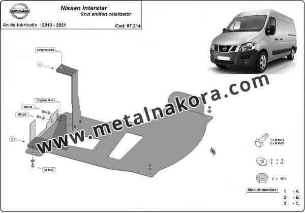 Предпазна кора за двигател, скоростна кутия, радиатор и предна броня Nissan Interstar 3
