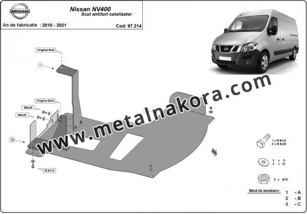 Предпазна кора за двигател, скоростна кутия, радиатор и предна броня Nissan NV400 3