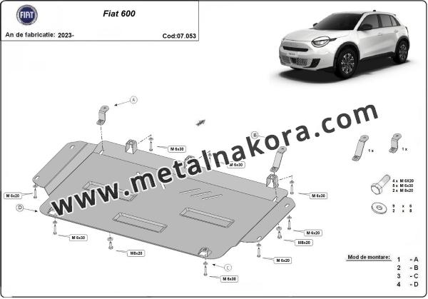 Метална предпазна кора за двигател Fiat 600 3