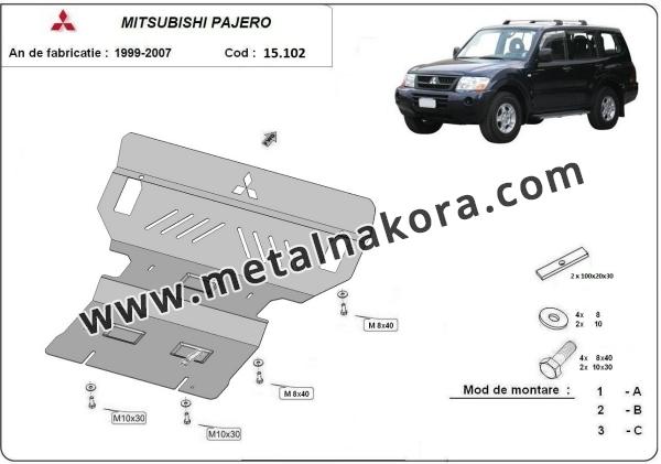 Предпазна кора за двигател и радиатор Mitsubishi Pajero III (V60, V70) 3