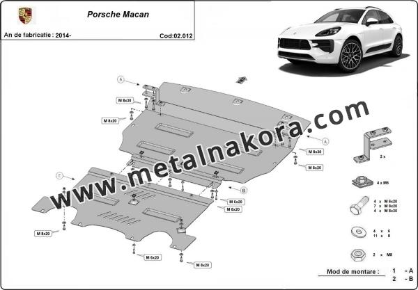 Метална предпазна кора за двигател Porsche Macan 3