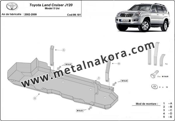 Предпазна кора за резервоар Toyota Land Cruiser J120 3