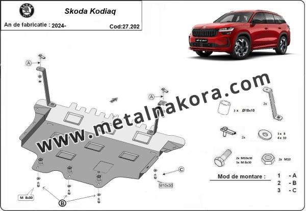 Предпазна кора за двигател, скоростна кутия, радиатор и предна броня Skoda Kodiaq 3