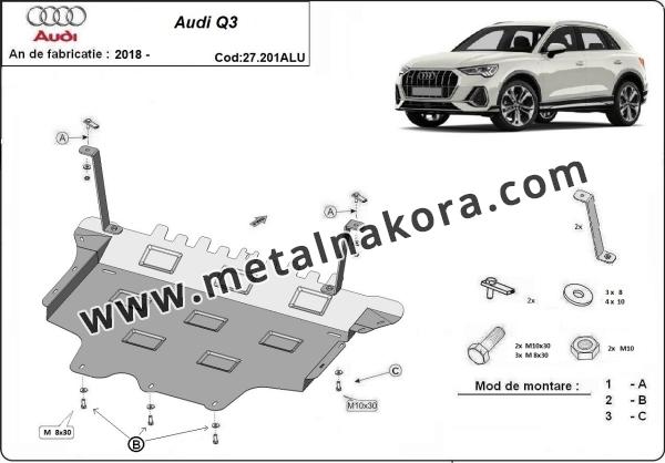 Алуминиев предпазна кора за двигател Audi Q3 3
