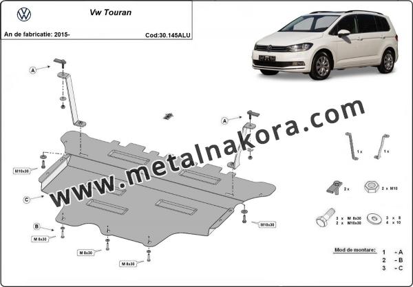 Алуминиев Предпазна кора за двигател, скоростна кутия и радиатор Volkswagen Touran 3