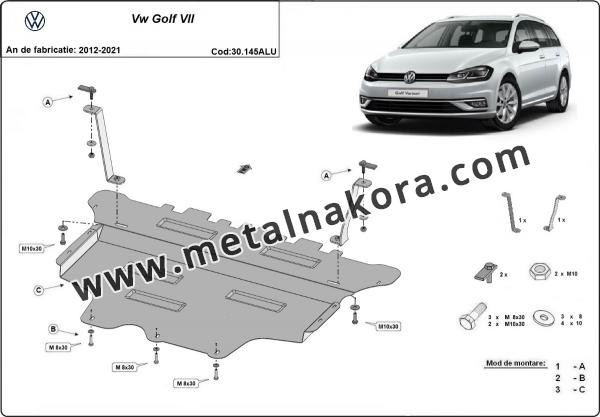 Алуминиев Предпазна кора за двигател и скоростна кутия Vw Golf 7 3