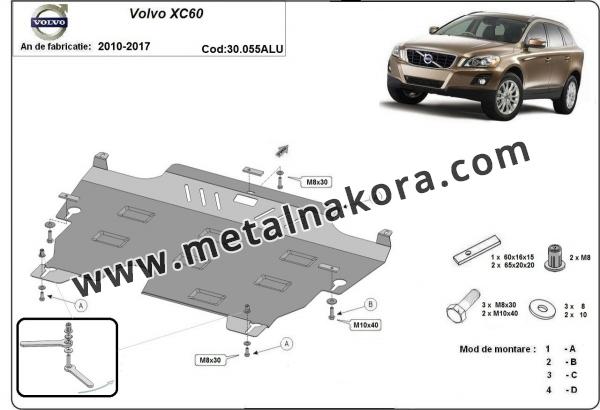 Алуминиев Предпазна кора за двигател, скоростна кутия и радиатор Volvo XC60 3