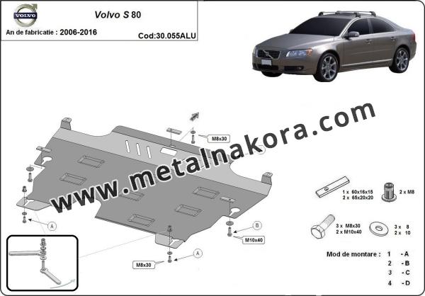 АлуминиевПредпазна кора за двигател и скоростна кутия Volvo S80 3