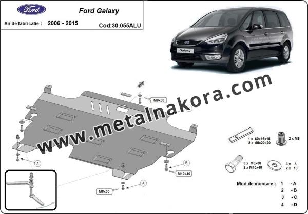 Алуминиев Предпазна кора за двигател, скоростна кутия и радиатор Ford Galaxy 2 3