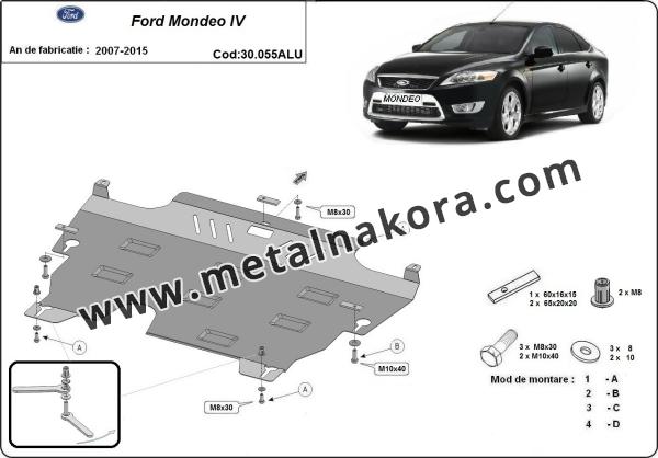 Алуминиев Предпазна кора за двигател, скоростна кутия и радиатор Ford Mondeo 3