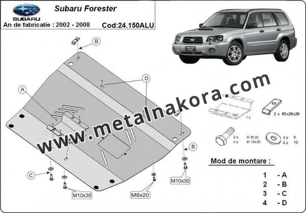Алуминиев Предпазна кора за двигател и скоростна кутия Subaru Forester 3