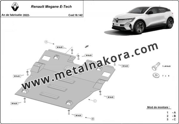 Предпазна кора за двигател, скоростна кутия и радиатор Renault Megane E-Tech 2