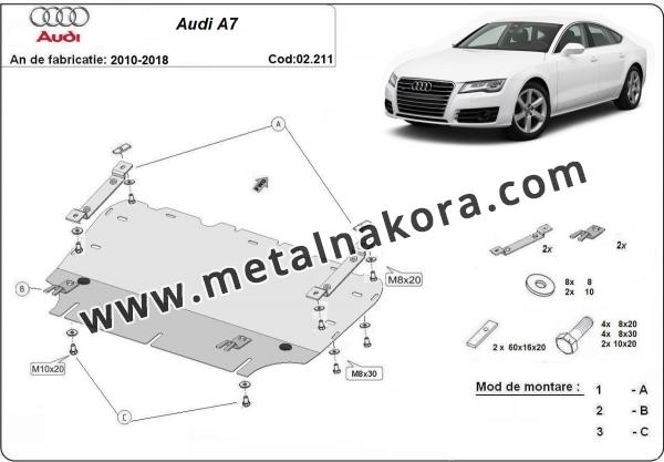 Предпазна кора за двигател и радиатор Audi A7 3