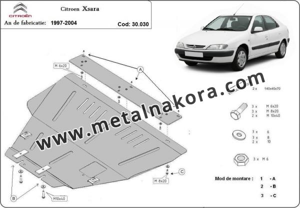 Предпазна кора за двигател и скоростна кутия Citroen Xsara 3