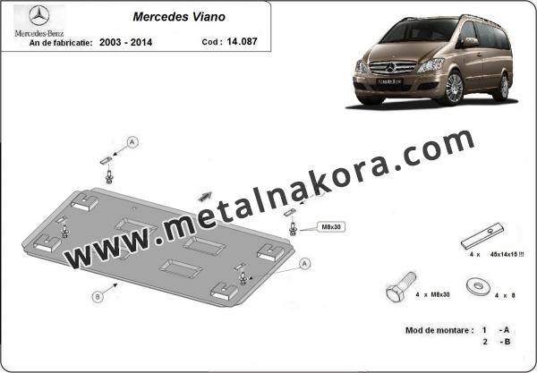 Предпазна кора за двигател, скоростна кутия, радиатор и предна броня  Mercedes Viano W639 - 2.2 D 4x2 3