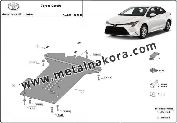 Алуминиев противокраден щит за катализатора на Toyota Corolla 3
