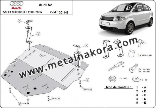 Метална предпазна кора за двигател Audi A2 3