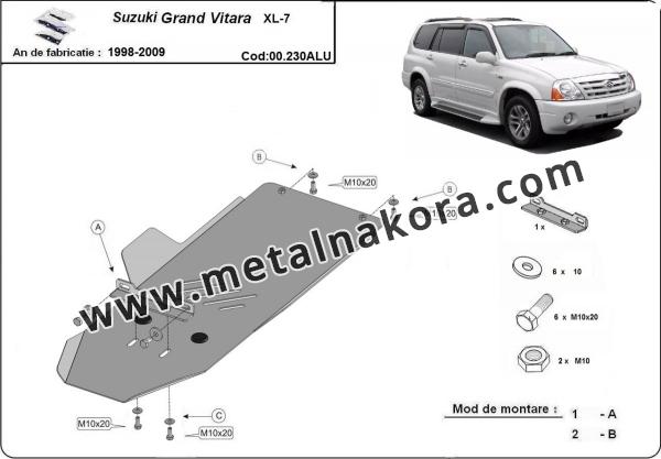 Алуминиев предпазен капак за скоростна кутия Suzuki Grand Vitara XL7 2