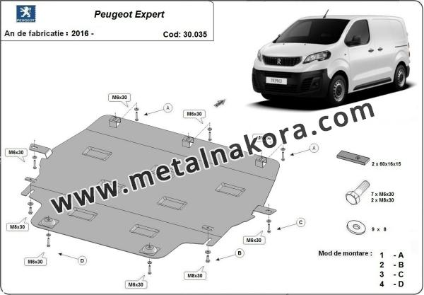 Метална предпазна кора за двигател Peugeot Expert 3
