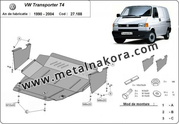 Предпазна кора за двигател и скоростна кутия VW Transporter T4 Caravelle 3
