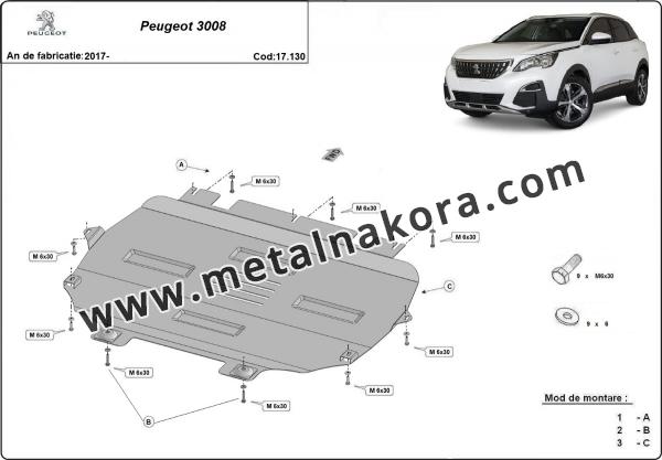 Предпазна кора за двигател и скоростна кутия Peugeot 3008 2