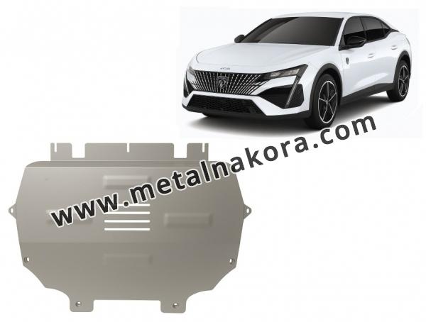 Алуминиев Предпазна кора за двигател, скоростна кутия, радиатор и предна броня изработени от алуминий Peugeot 408 1