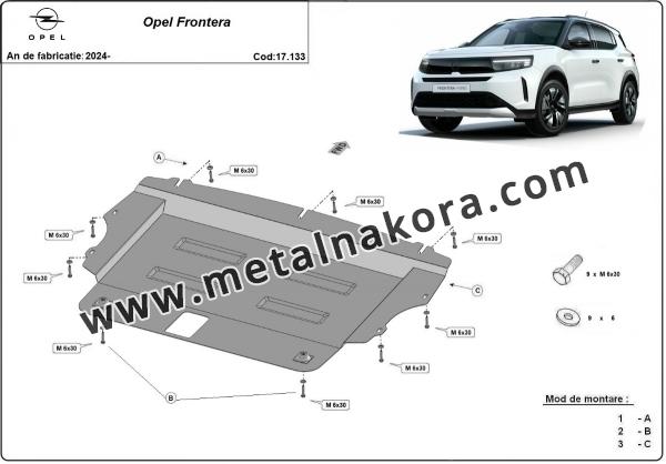 Предпазна кора за двигател, скоростна кутия и радиатор Opel Frontera 2