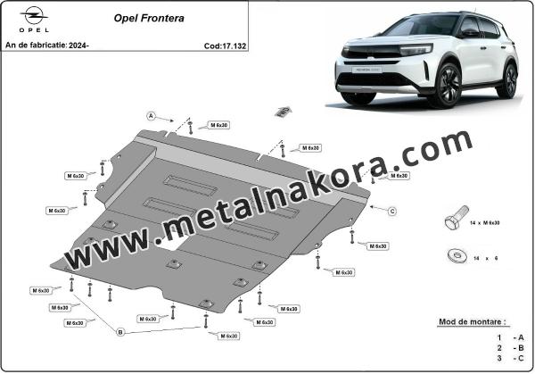 Предпазна кора за двигател, скоростна кутия и радиатор Opel Frontera 2