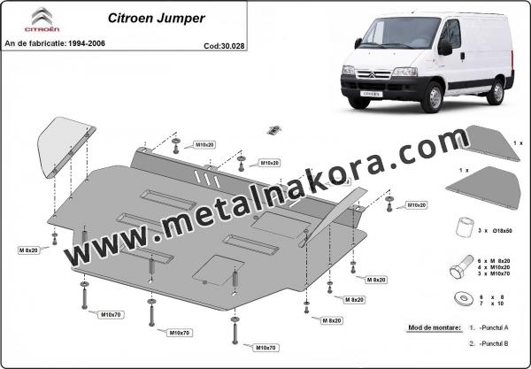 Предпазна кора за двигател, скоростна кутия и радиатор Citroen Jumper 2