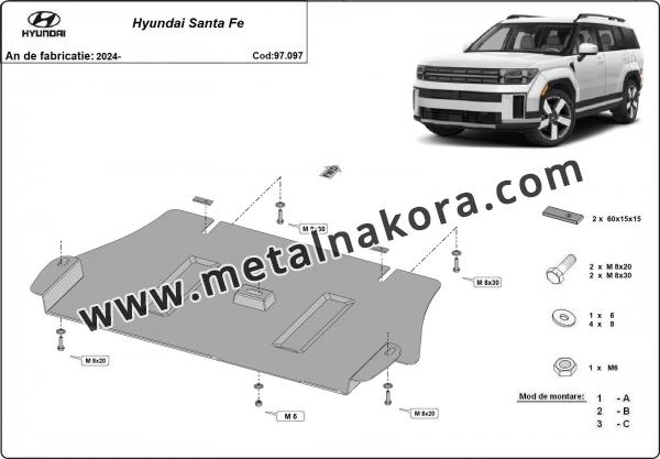 Каталитичен щит против кражба за Hyundai Santa Fe 2