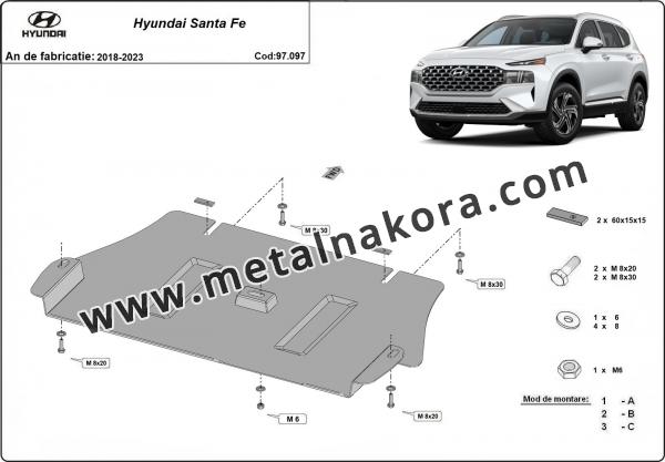 Каталитичен щит против кражба за Hyundai Sante Fe 2