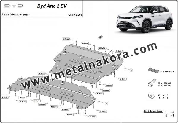 Предпазна кора за двигател и скоростна кутия BYD Atto 2 2