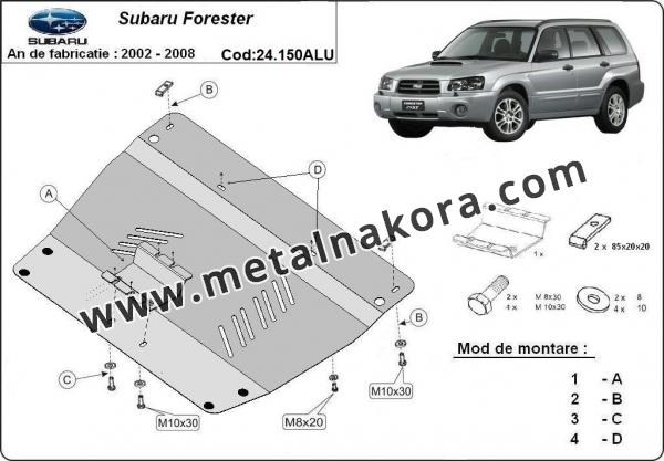 Алуминиев Предпазна кора за двигател и скоростна кутия Subaru Forester 2