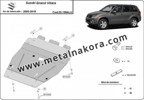 Алуминиев Предпазна кора за двигател и радиатор Suzuki Grand Vitara 2