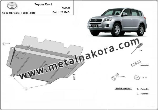 Предпазна кора за двигател, скоростна кутия, радиатор и предна броня Toyota RAV 4 diesel 2