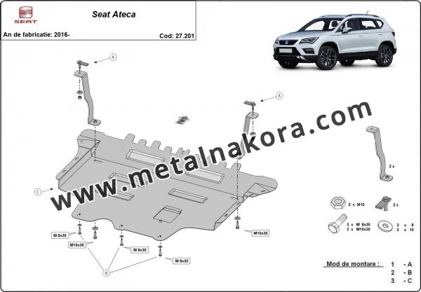 Предпазна кора за двигател, скоростна кутия, радиатор и предна броня Seat Ateca 2