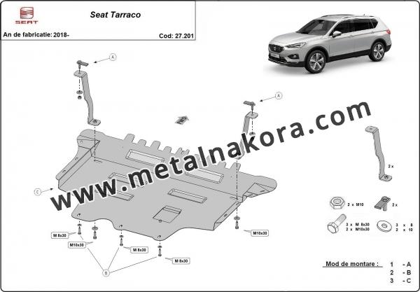 Предпазна кора за двигател, скоростна кутия, радиатор и предна броня Seat Tarraco 2