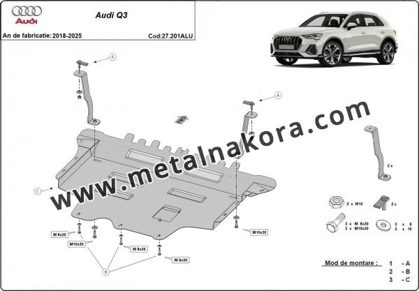Алуминиев предпазна кора за двигател Audi Q3 2