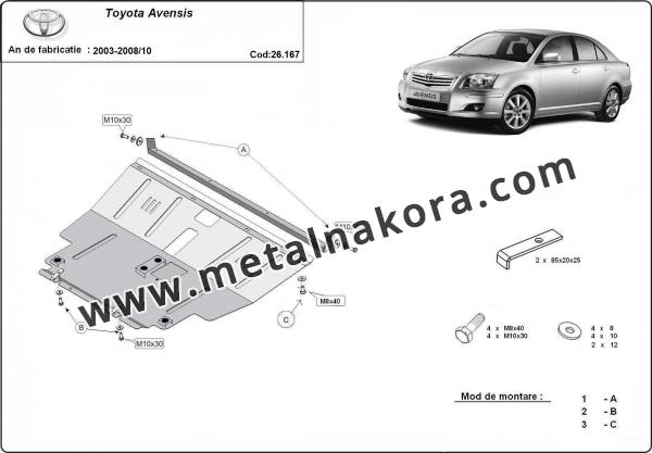 Предпазна кора за двигател, скоростна кутия и радиатор Toyota Avensis 2