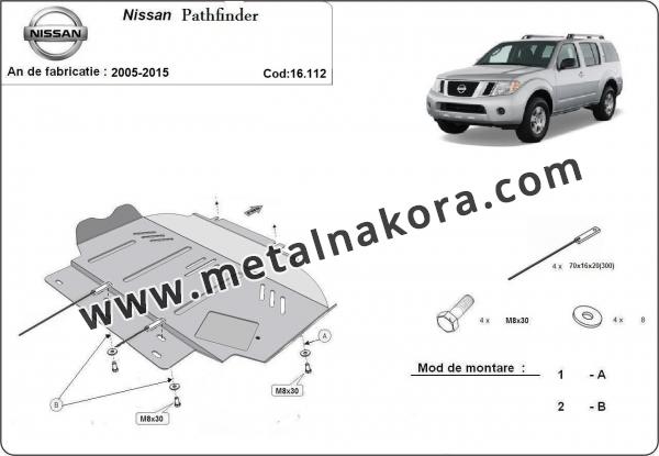 Метална предпазна кора за двигател Nissan Pathfinder 2