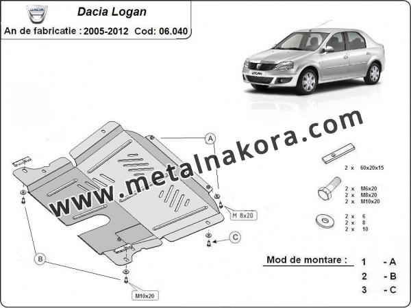 Предпазна кора за двигател и скоростна кутия Dacia Logan 1 2
