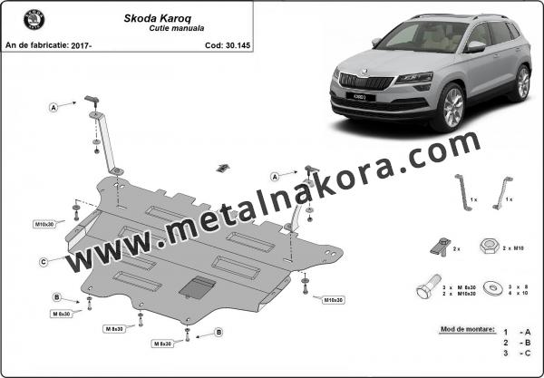 Предпазна кора за двигател, скоростна кутия, радиатор и предна броня Skoda Karoq - ръчна скоростна кутия 2
