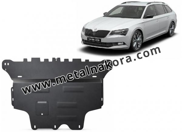 Предпазна кора за двигател, скоростна кутия, радиатор и предна броня Skoda Superb - автоматична скоростна кутия 1