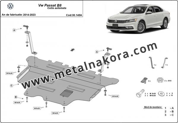 Предпазна кора за двигател, скоростна кутия, радиатор и предна броня Volkswagen Passat B8 - автоматична скоростна кутия 2