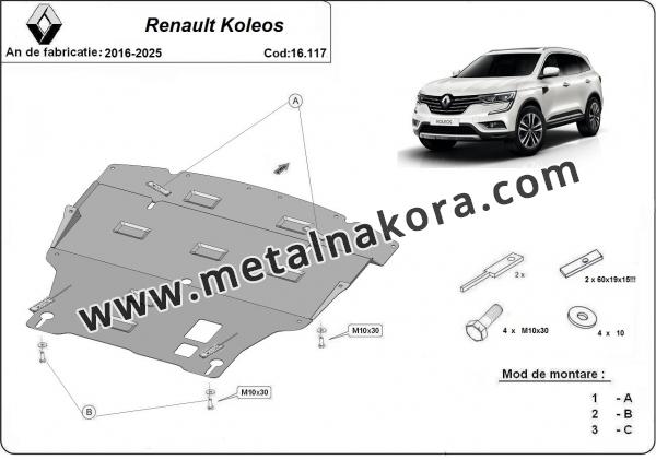 Предпазна кора за двигател, скоростна кутия и радиатор Renault Koleos 2