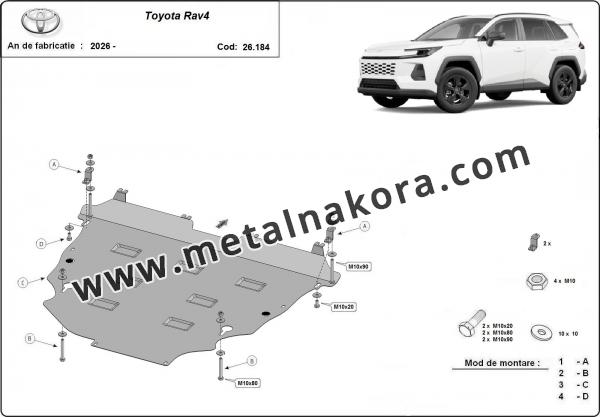 Метална предпазна кора за двигател Toyota RAV 4 2