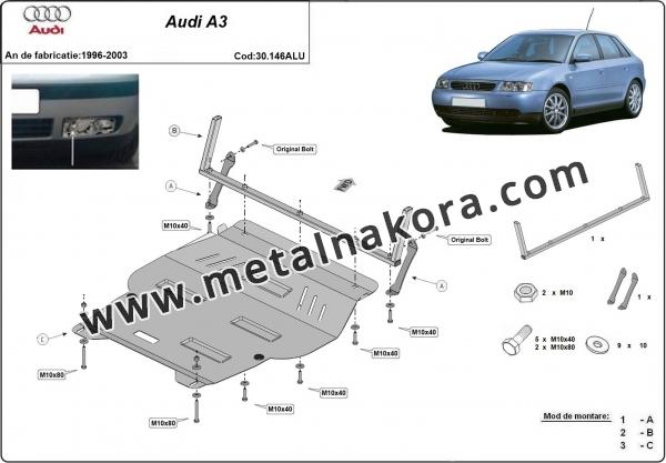 Алуминиев предпазна кора за двигател Audi A3 2